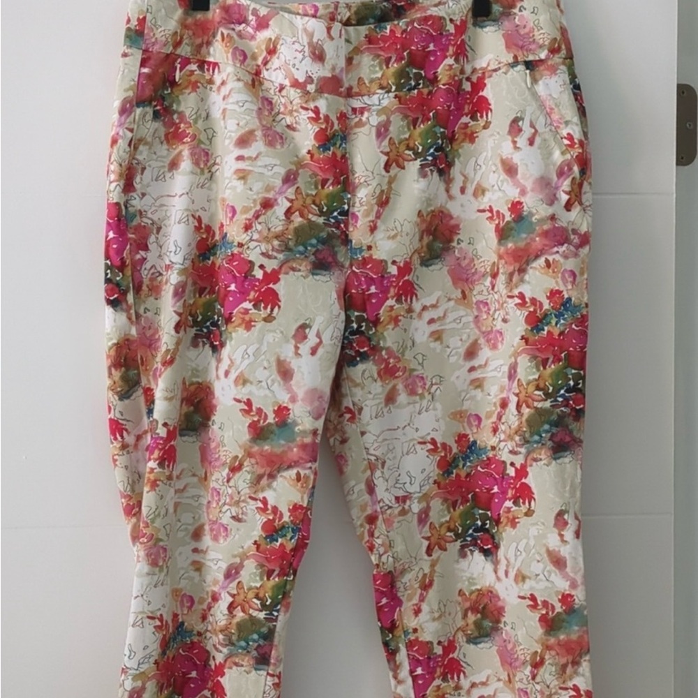 Soft Surroundings Floral Ankle Pants - Multicolor